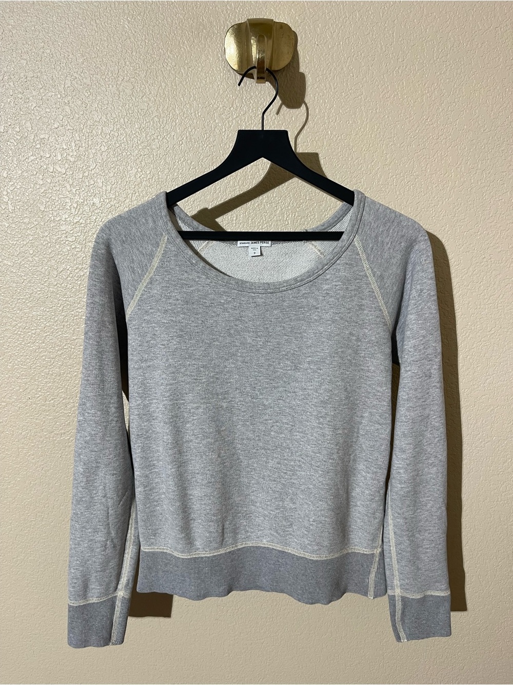 James Perse Light Gray Crewneck Sweatshirt